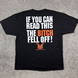 Vintage Big Johnson‎ Shirt Mens XL Black The B*tch Fell Off Biker Motorcycle